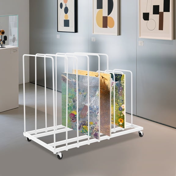 Art Canvas Storage Rack, Artwork Storage Stand, Artwork Storage Stand with Wheels