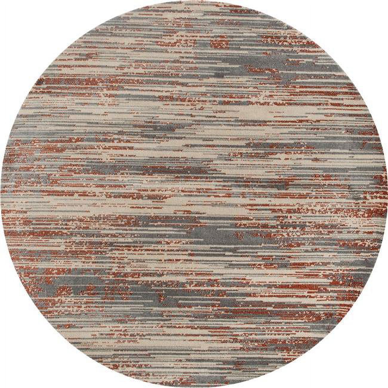 Art Carpet 22572 5 ft. Ferndale Collection Brushstrokes Woven Round ...