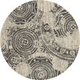 thumbnail image 1 of Art Carpet 24194 8 ft. Milan Collection Coins Woven Round Area Rug, Gray, 1 of 2
