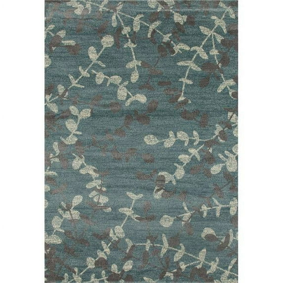 Art Carpet 24873 5 x 8 ft. Milan Collection Eucalyptus Woven Area Rug, Aqua