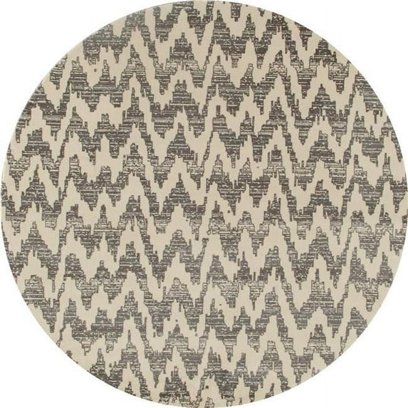 Art Carpet 25443 5 ft. Troy Collection Static Woven Round Area Rug, Beige