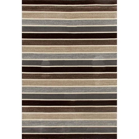 Art Carpet 25733 7 x 9 ft. Troy Collection Mainline Woven Area Rug, Brown