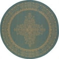 thumbnail image 1 of Art Carpet 29298 8 ft. Plymouth Collection Nest Flat Woven Indoor & Outdoor Round Area Rug, Blue, 1 of 3