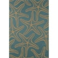 thumbnail image 1 of Art Carpet 29427 5 x 8 ft. Plymouth Collection Starfish Flat Woven Indoor & Outdoor Area Rug, Blue, 1 of 4
