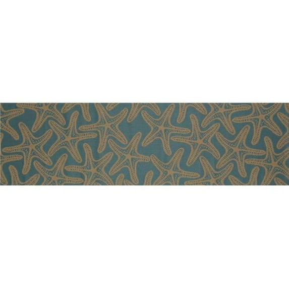 Art Carpet 29465 3 x 9 ft. Plymouth Collection Starfish Flat Woven Indoor & Outdoor Area Rug Runner, Blue