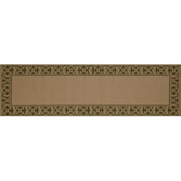 Art Carpet 29649 3 x 9 ft. Plymouth Collection Conversing Flat Woven Indoor & Outdoor Area Rug Runner, Beige