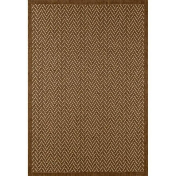Art Carpet 30348 8 x 11 ft. Plymouth Collection Bayou Flat Woven Indoor & Outdoor Area Rug, Brown