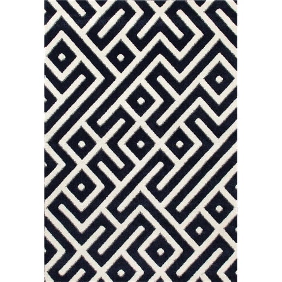 Art Carpet 841864100143 7 x 9 ft. Highline Collection Amazed Woven Area Rug, Navy