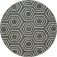 thumbnail image 1 of Art Carpet 841864100525 8 ft. Highline Collection Bees Knees Woven Round Area Rug, Gray, 1 of 3