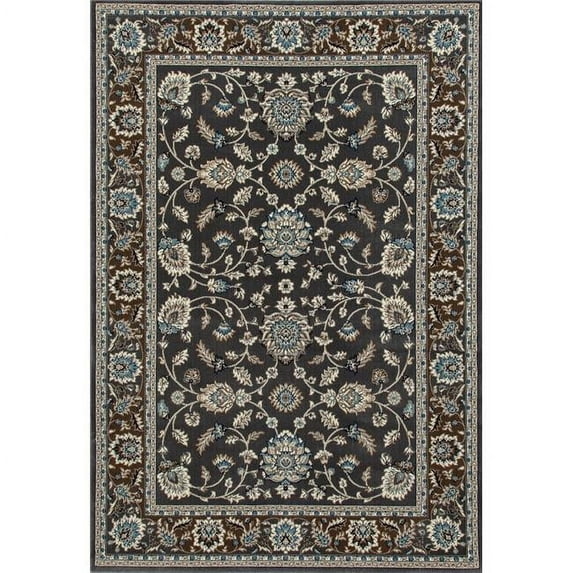 Art Carpet 841864104967 4 x 6 ft. Kensington Collection Jacobean Border Woven Area Rug, Gray