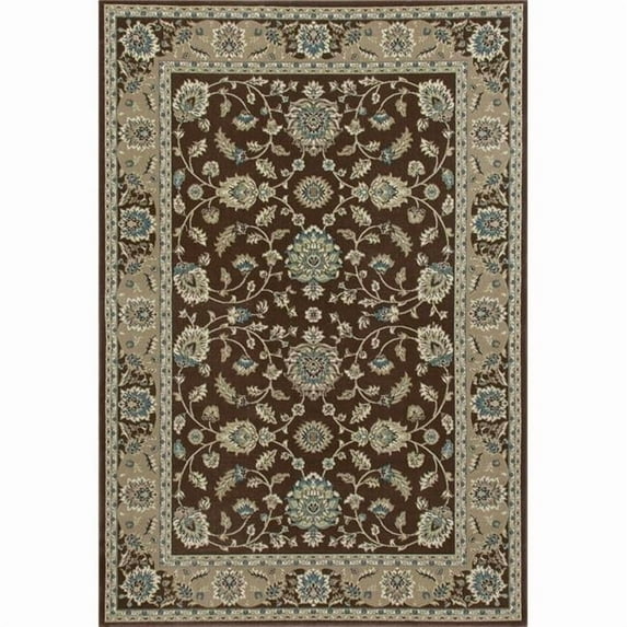 Art Carpet 841864105148 4 x 6 ft. Kensington Collection Jacobean Border Woven Area Rug, Brown