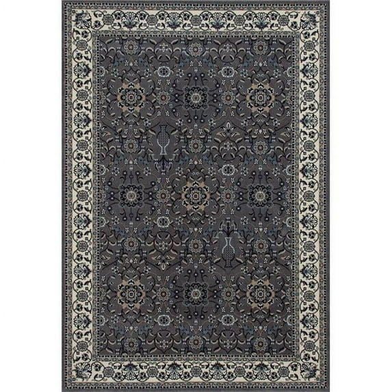 Art Carpet 841864106237 5 x 8 ft. Kensington Collection Serene Border Border Woven Area Rug, Gray