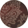thumbnail image 1 of Art Carpet 841864107586 5 ft. Bastille Collection Large Damask Border Woven Round Area Rug, Red, 1 of 4