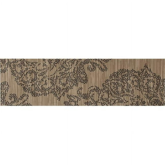 Art Carpet 841864107708 2 x 8 ft. Bastille Collection Large Damask Border Woven Area Rug, Beige