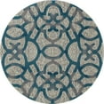 thumbnail image 1 of Art Carpet 841864109290 8 ft. Bastille Collection Trellis Woven Round Area Rug, Light Gray, 1 of 7