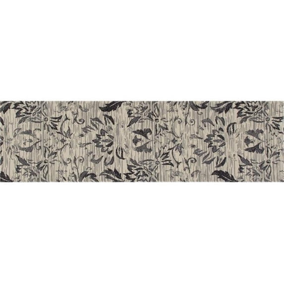 Art Carpet 841864110760 2 x 8 ft. Bastille Collection Faded Beauty Woven Area Rug, Light Gray