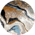 thumbnail image 1 of Art Carpet 841864116281 5 ft. Titanium Collection Geode Woven Round Area Rug, Linen, 1 of 3