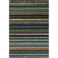 thumbnail image 1 of Art Carpet 841864116953 5 x 8 ft. Seaport Collection Wavy Stripe Woven Area Rug, Multi Color, 1 of 3