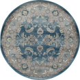 thumbnail image 1 of Art Carpet  Arabella Collection Scrollwork Woven Round Area Rug - Blue - 8 ft., 1 of 1