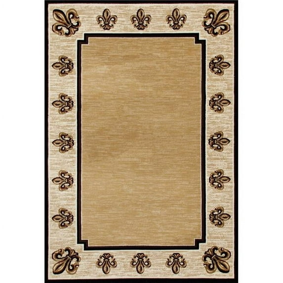 Art Carpet Isabelle Fleur de lis Cream, Brown 7'10" x 10'6" Rug