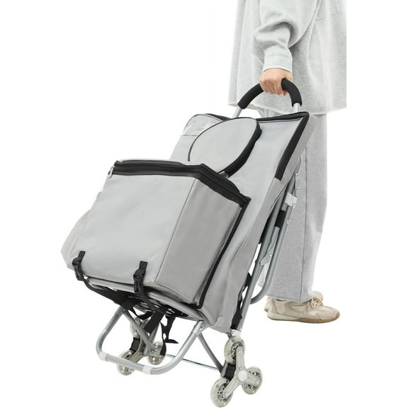 Art Cart, Folding Wheeled Portable Rolling Chair Shopping Foldable Cart Trolley Freestanding Art Supplies Storage Carts with Storage Bag for Leisure Travel Outdoor Painting Entertainment