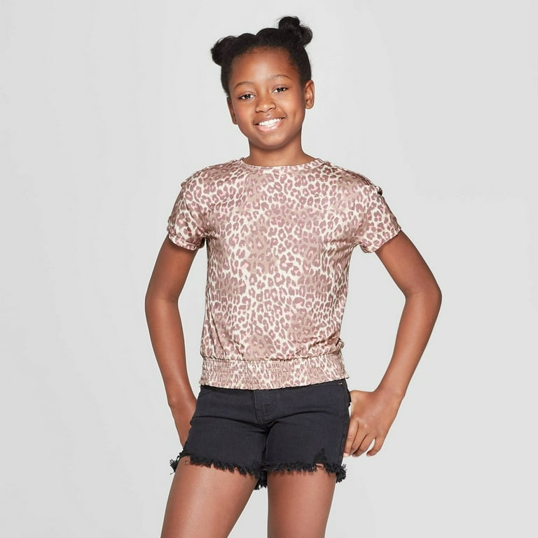 girls leopard print shirt