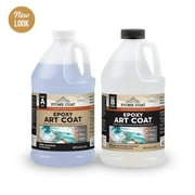 Art Coat 1 Gallon Epoxy Kit (Stone Coat Countertops) Colorable DIY Art Resin Epoxy with Added UV Inhibitors and Heat Resistance for Coating Surfaces with Unique Designs!