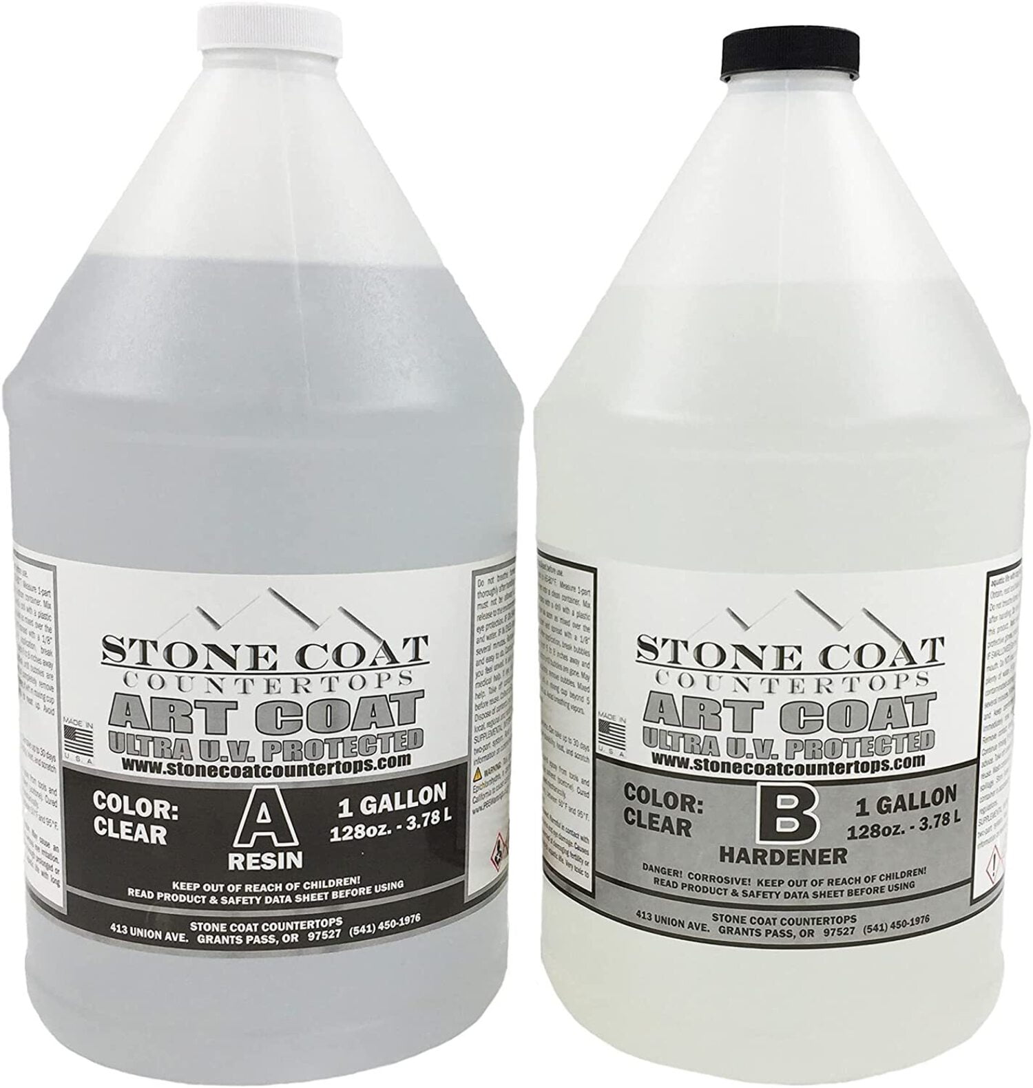 Art Coat 2 Gallon Epoxy Kit (Stone Coat Countertops) Colorable DIY Art