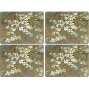 Art Collection Placemats, Set of 4   15.7 x 11.7 Cork-Backed Table Mats with Lacquered Finish, Heat & Stain Resistant, Decorative Dining, Kitchen & Coffee Accessories