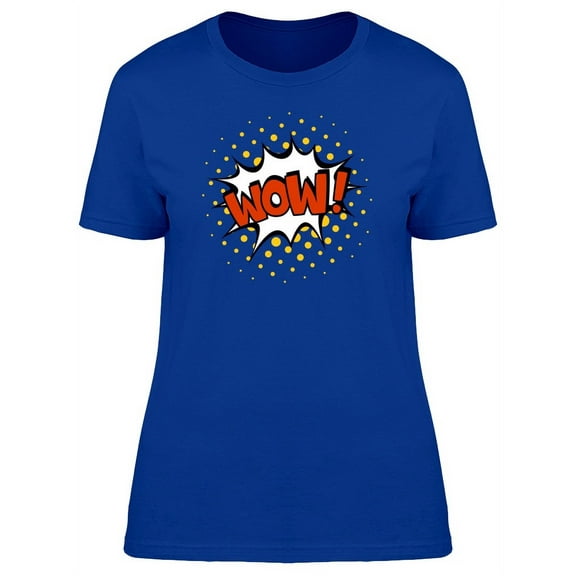 Art Comic Bubbles Wow T-Shirt Women -Image by Shutterstock, Female Medium