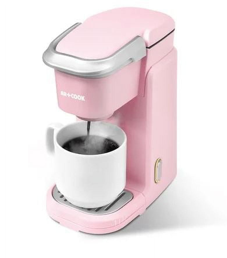Art+Cook Single Serve K-Cup Coffee Maker, Pink 10oz