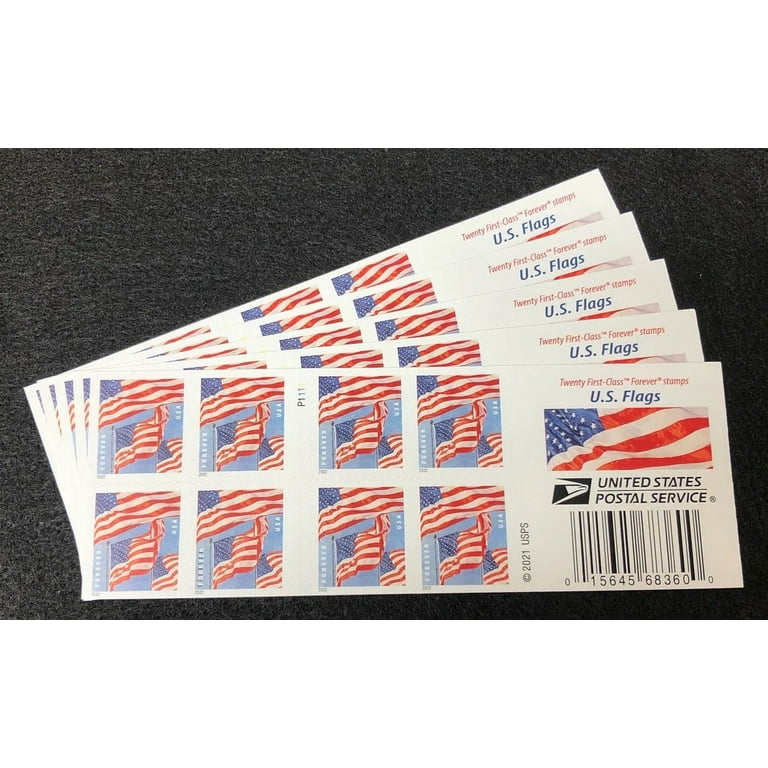 Art Craft 2022 U.S. Flags 5 Booklet Pane of 100 Forever US Stamps Total  100PCS Sealed 