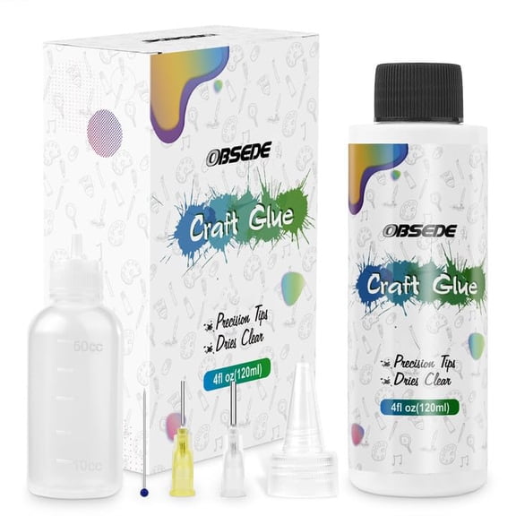 Art Craft Glue, 4 Fl.oz Quick Dry Clear Adhesive with Precision Fine Tip for Paper Crafts, Card Making, Scrapbooking