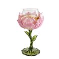 thumbnail image 1 of Art Craft Peony Wine Glass, Ornate Flower‑Shaped Goblet with Thorn & Leaf Details, Drinking Cup for Wedding Party Bar, Unique Home Table Decor, 1 of 4