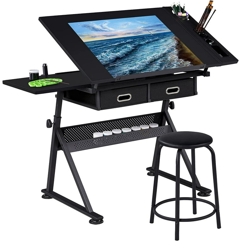 Art Craft Table Drawing Table Height Adjustable Drafting Desk Work