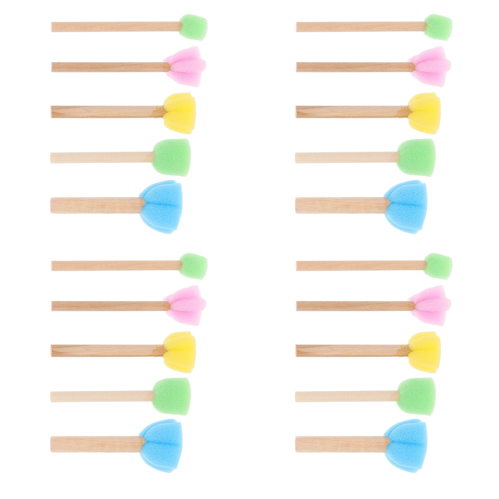 Art Crafts Sponge Brush Kids Suit 40 Pcs Painting Drawing Tool Portable