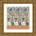 thumbnail image 1 of Art Creations 26x26 Gold Ornate Wood Framed with Double Matting Museum Art Print Titled - Floral Curtain 2, 1 of 4