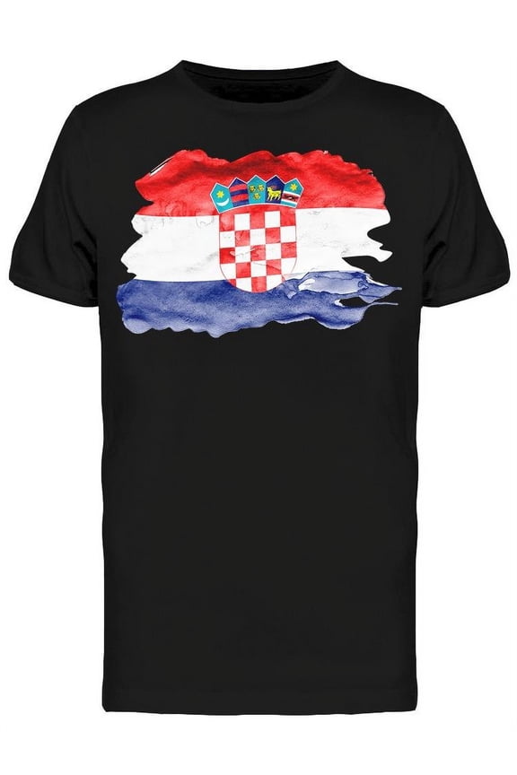 Art Croatia Flag T-Shirt Men -Image by Shutterstock, Male Small
