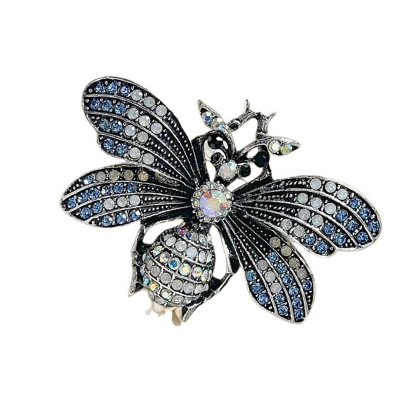 Art Crystals Moth Butterfly Brooch for Women Men Stylish Collar Pin