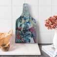 thumbnail image 1 of Art Cutting Board, Fantasy Portrait of a Girl with Floral and Geometric Details Butterflies Color Splashes, Tempered Glass Cutting and Serving Board, Wine Bottle Shape, Multicolor, by Ambesonne, 1 of 1