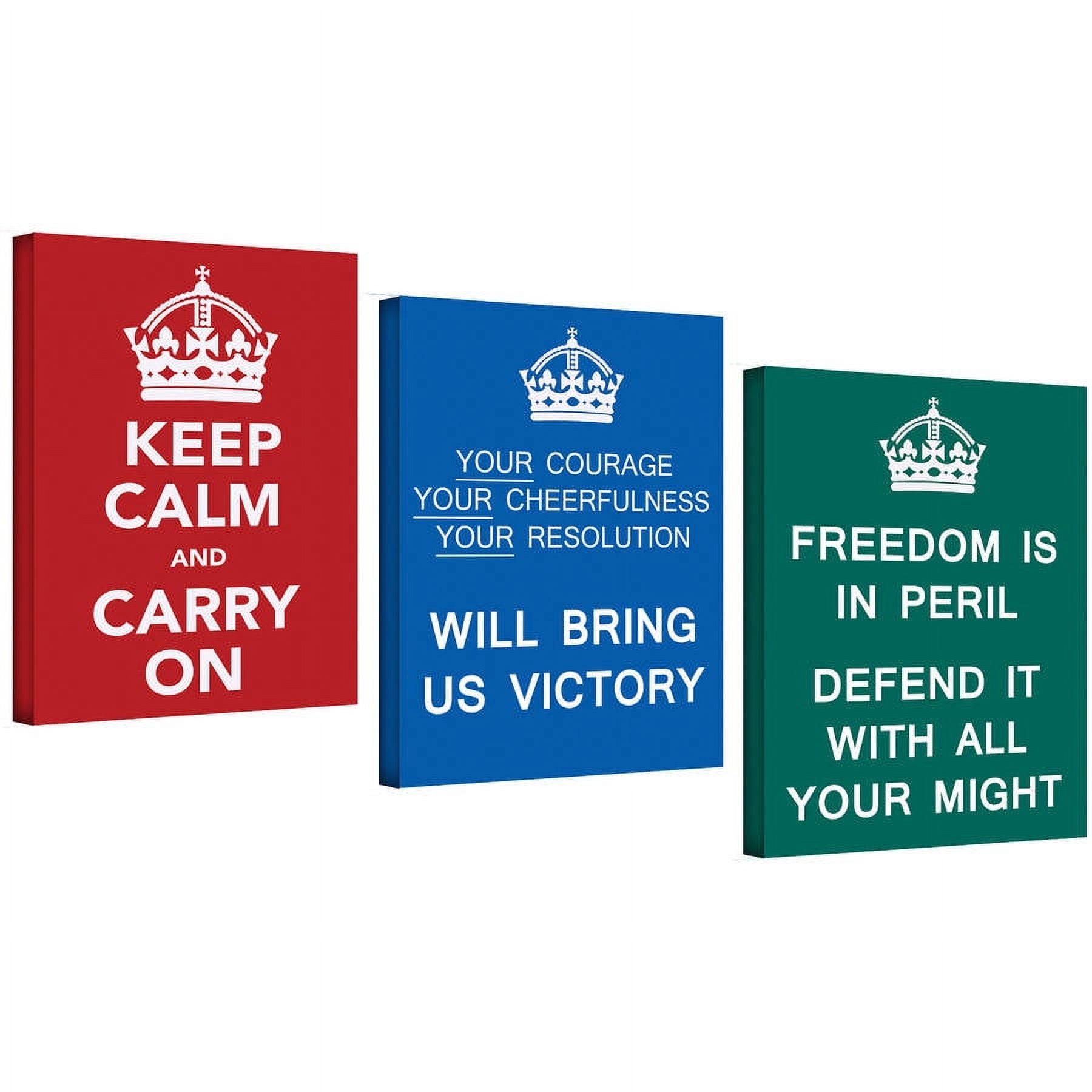 Art D. Signer "Uk 3-Piece Set" Gallery-Wrapped Canvas