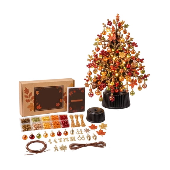 Art DIY Beaded Tree Craft Kit, Handmade Desktop Decorative Ornament Set with All Tools & Accessories, Art Craft Project for Home Decor, Stress Relief & Holiday Gifting