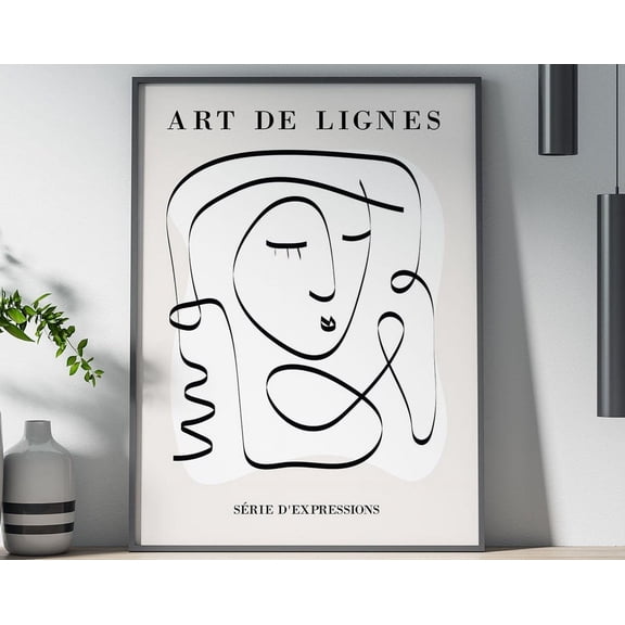 Art De Lignes Poster, Poster Print, Wall Decor, Line Art, Minimalist Design, Contemporary Art, Abstract Art Wall Art, Modern Wall Decor, 24x36 UNFRAMED