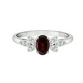 thumbnail image 1 of Art Deco 1.10 Ctw Oval Red Garnet 925 Sterling Silver Women Love Everyday Ring GIFT FOR HER, 1 of 5