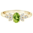 thumbnail image 1 of Art Deco 1 Ctw Oval Peridot Gemstone 925 Sterling Silver Women Love Wedding Ring, 1 of 5