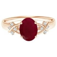 thumbnail image 1 of Art Deco 2 Ctw Oval Ruby Gemstone 925 Sterling Silver Women Wedding Ring, 1 of 4