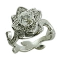 thumbnail image 1 of Art Deco 3.65 Ctw White Topaz Gemstone 925 Sterling Silver Women Cocktail Wedding Ring, 1 of 8