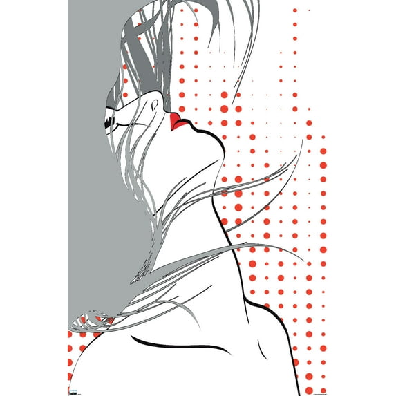 Art Deco - 80's Girl Wall Poster, 14.725" x 22.375"