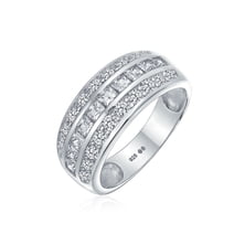 ENDLESSNESS & ETERNITY Cocktail Statement Wedding Band - Pear Cut CZ Cubic Zirconia 14K Gold Plated Ring