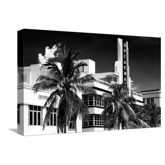 Art Deco Architecture of Miami Beach The Esplendor Hotel Breakwater South Beach Ocean Drive, Scenic Stretched Canvas Wall Art by Philippe Hugonnard Sold by ArtCom